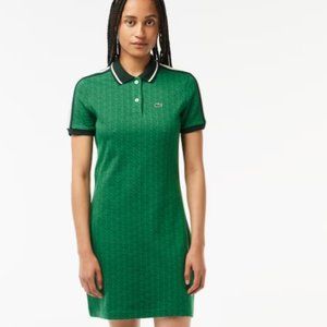LACOSTE SLIM FIT MONOGRAM JACQUARD DRESS